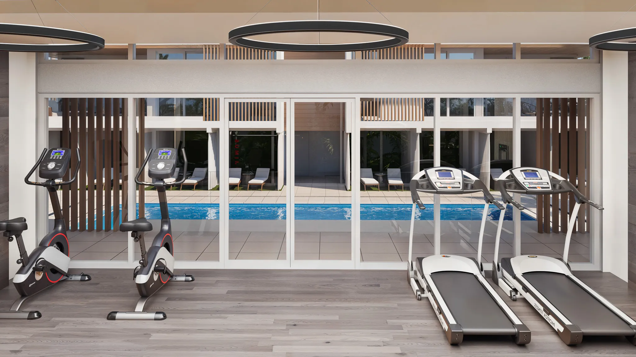 A photo of a modern living room