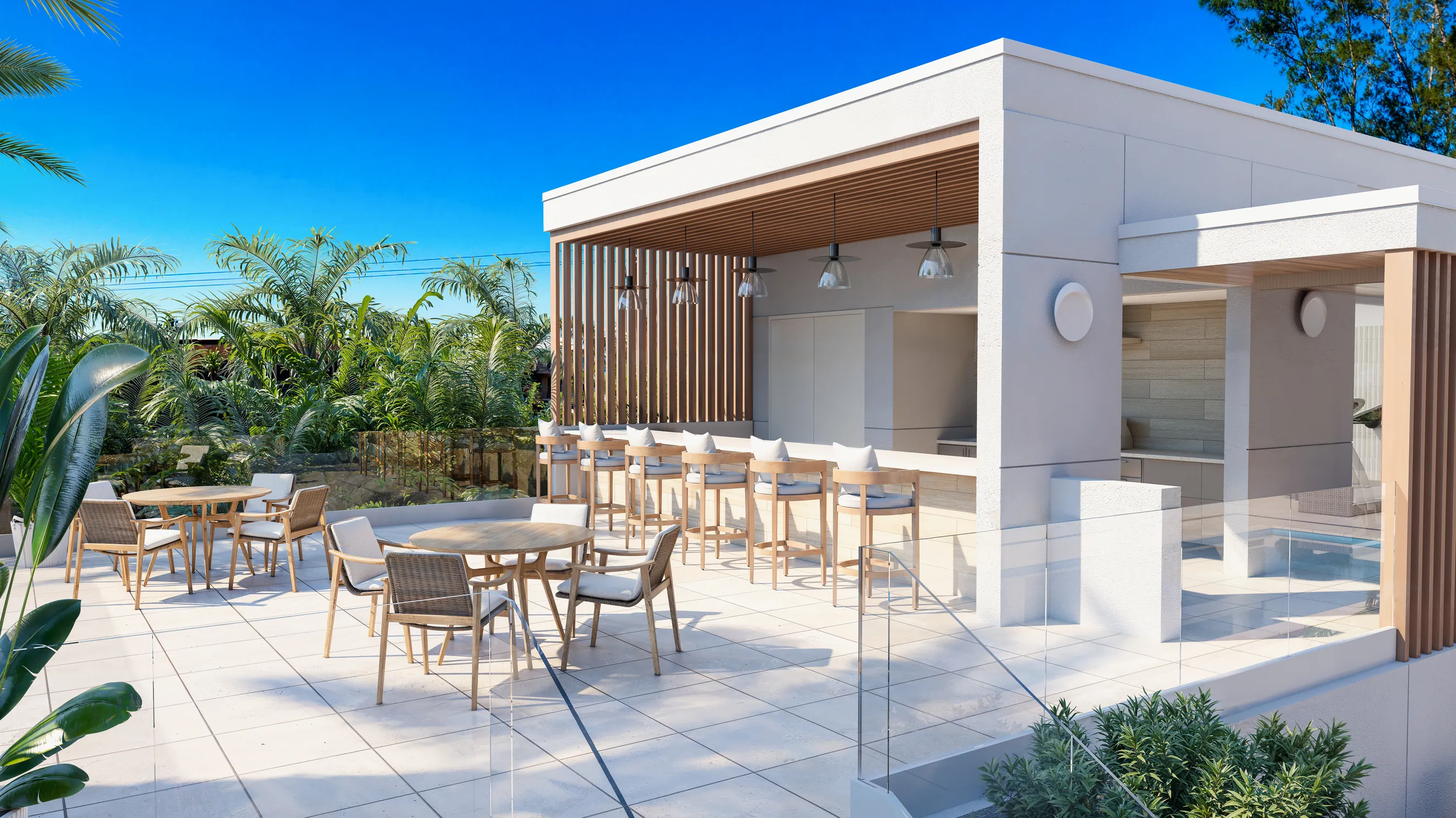 A photo of a modern living room